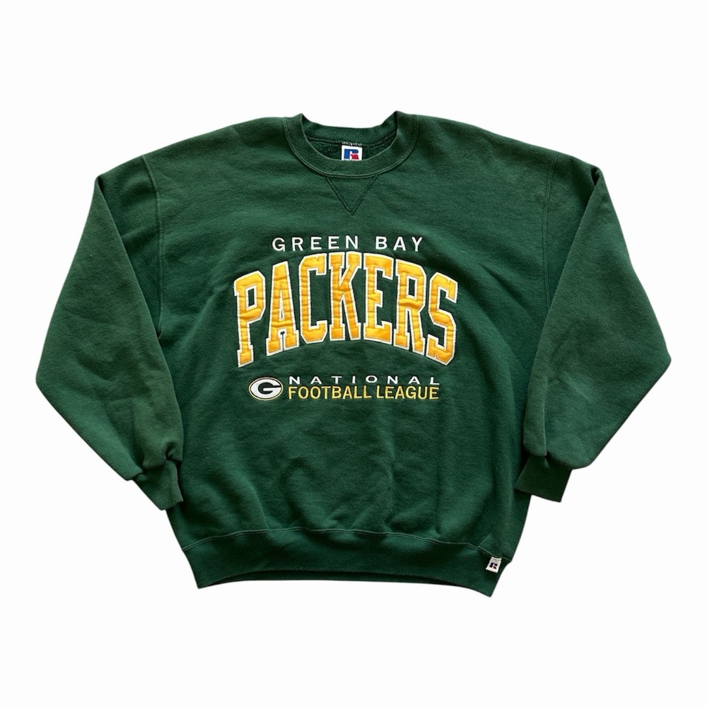 VINTAGE Green Bay Packers Sweatshirt Mens XL Russell Athletic Crewneck 90s